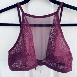 Victorias Secret Dream Angels Bra L Sheer Mesh & Lace Wireless Unlined Bralette